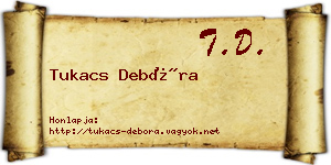 Tukacs Debóra névjegykártya